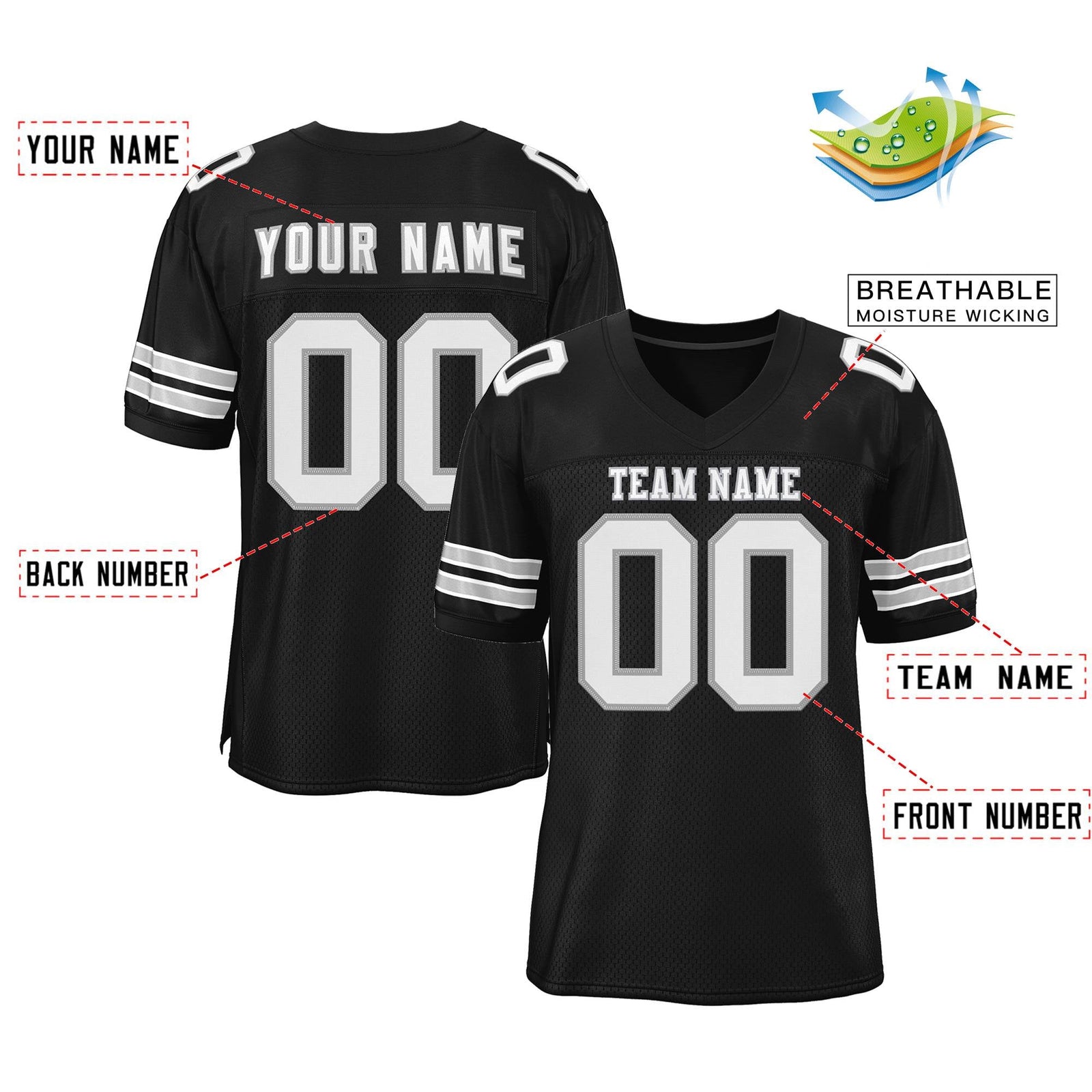 Custom Replica Football Jersey for Men Women Youth Personalized Practice Shirts