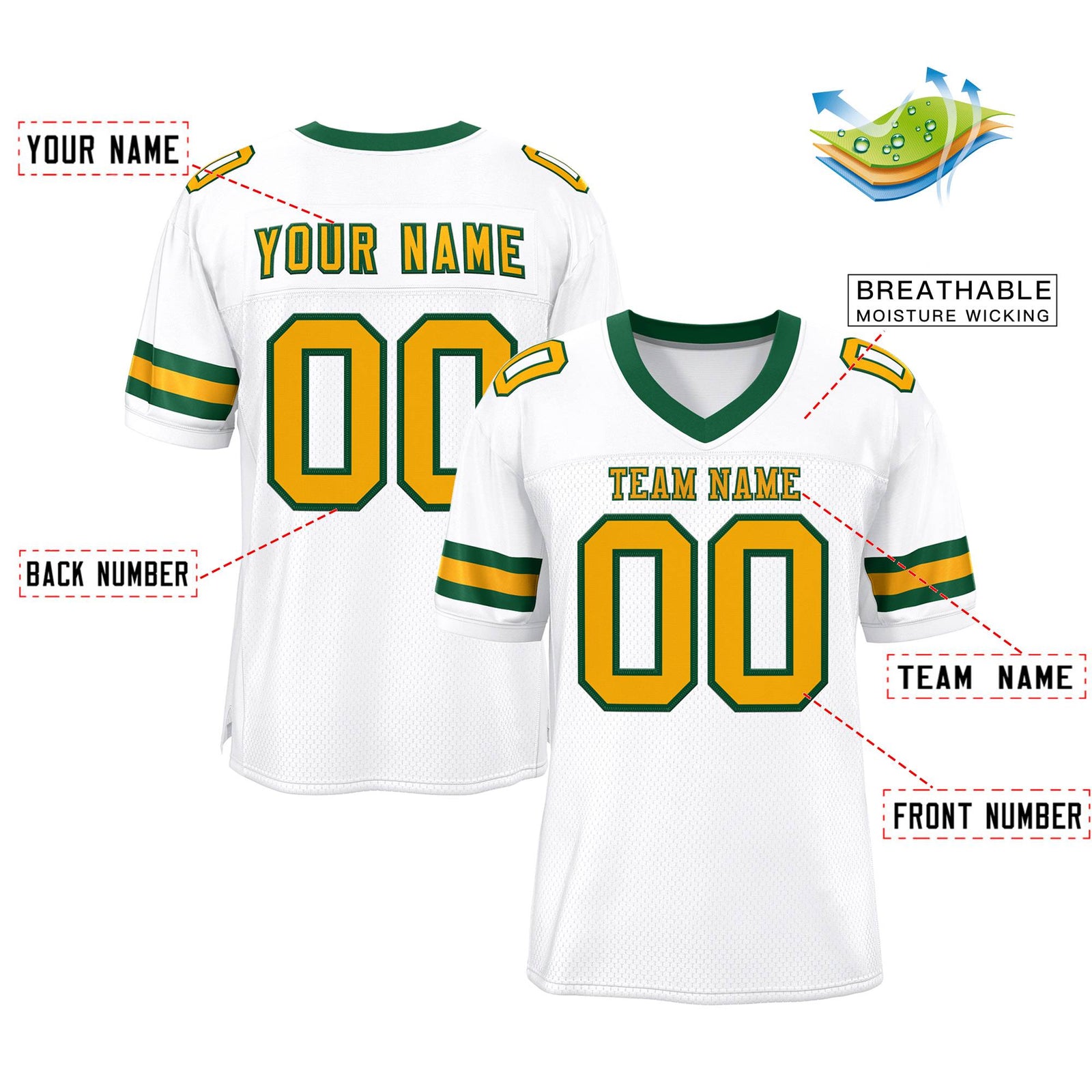 Custom Football Jersey Personalized Sports Uniform for Men Women Youth