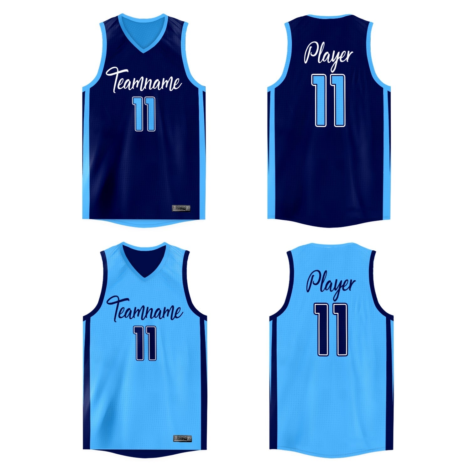 Custom Reversible Mesh Basketball Jersey Personalized Double Side Tops