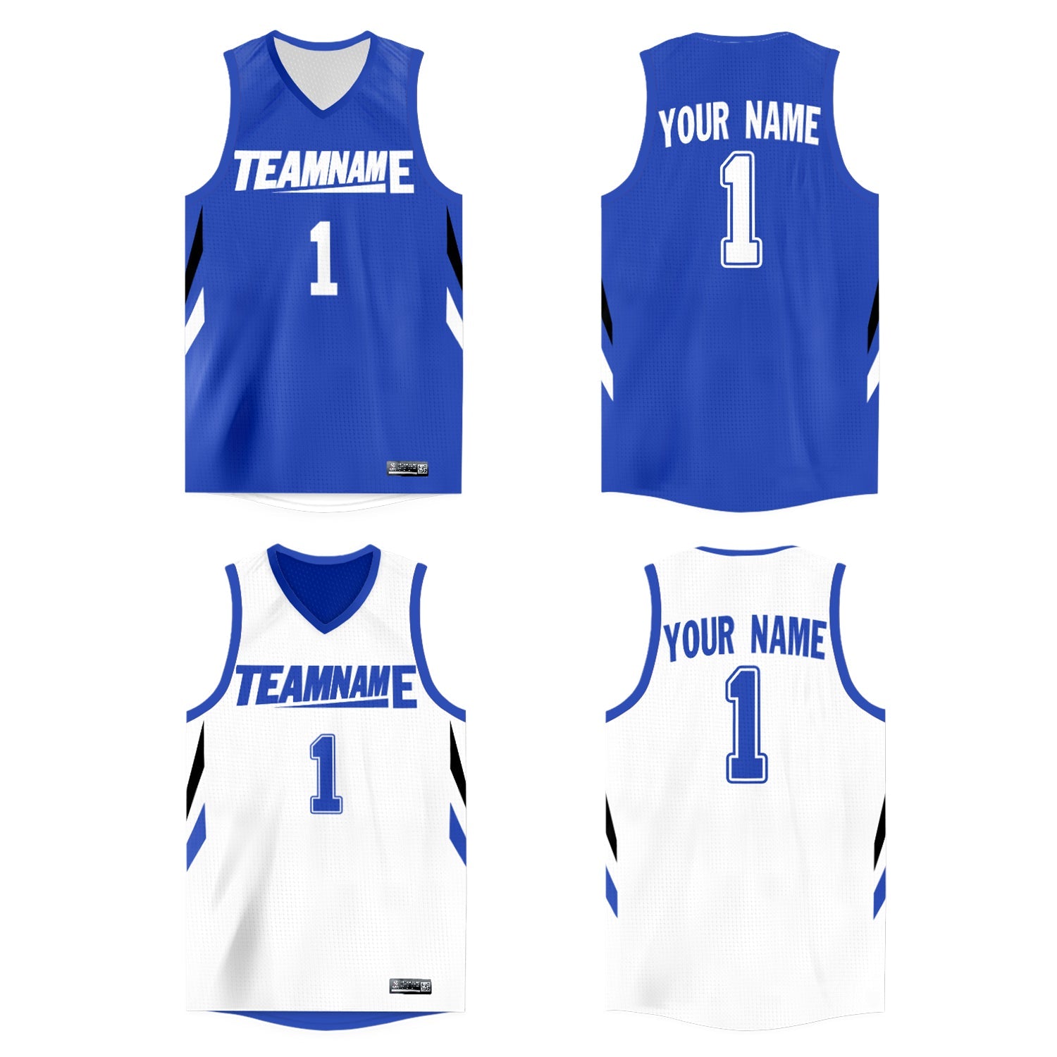 Custom Reversible Mesh Basketball Jersey Personalized Double Side Tops