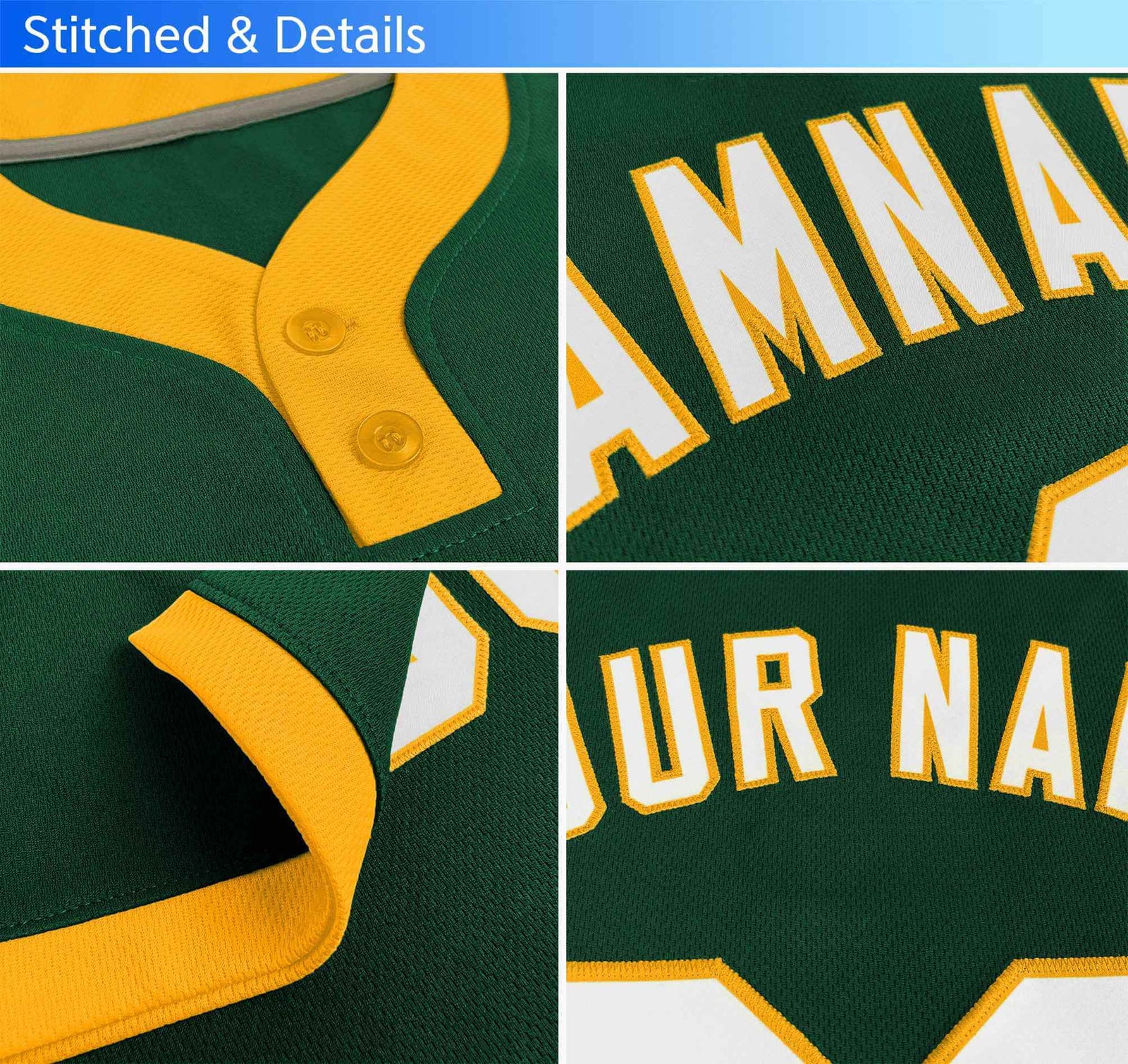 Custom Royal White Classic Style Authentic Two-Button Softball Jersey