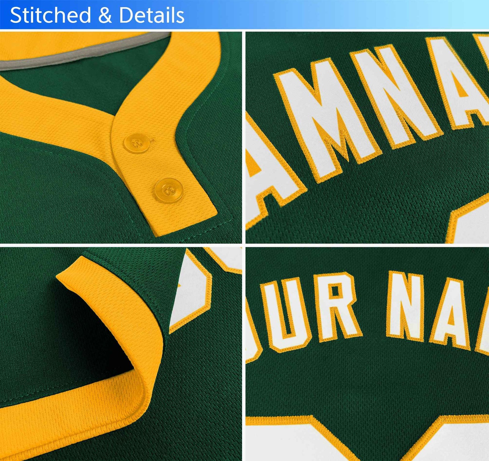 Custom Red White Stripe Fashion Authentic Two-Button Softball Jersey