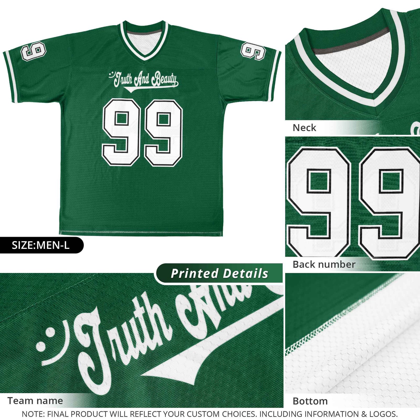 Custom Team Sports Football Jersey Personalized Practice Uniforms for Adults/Youth