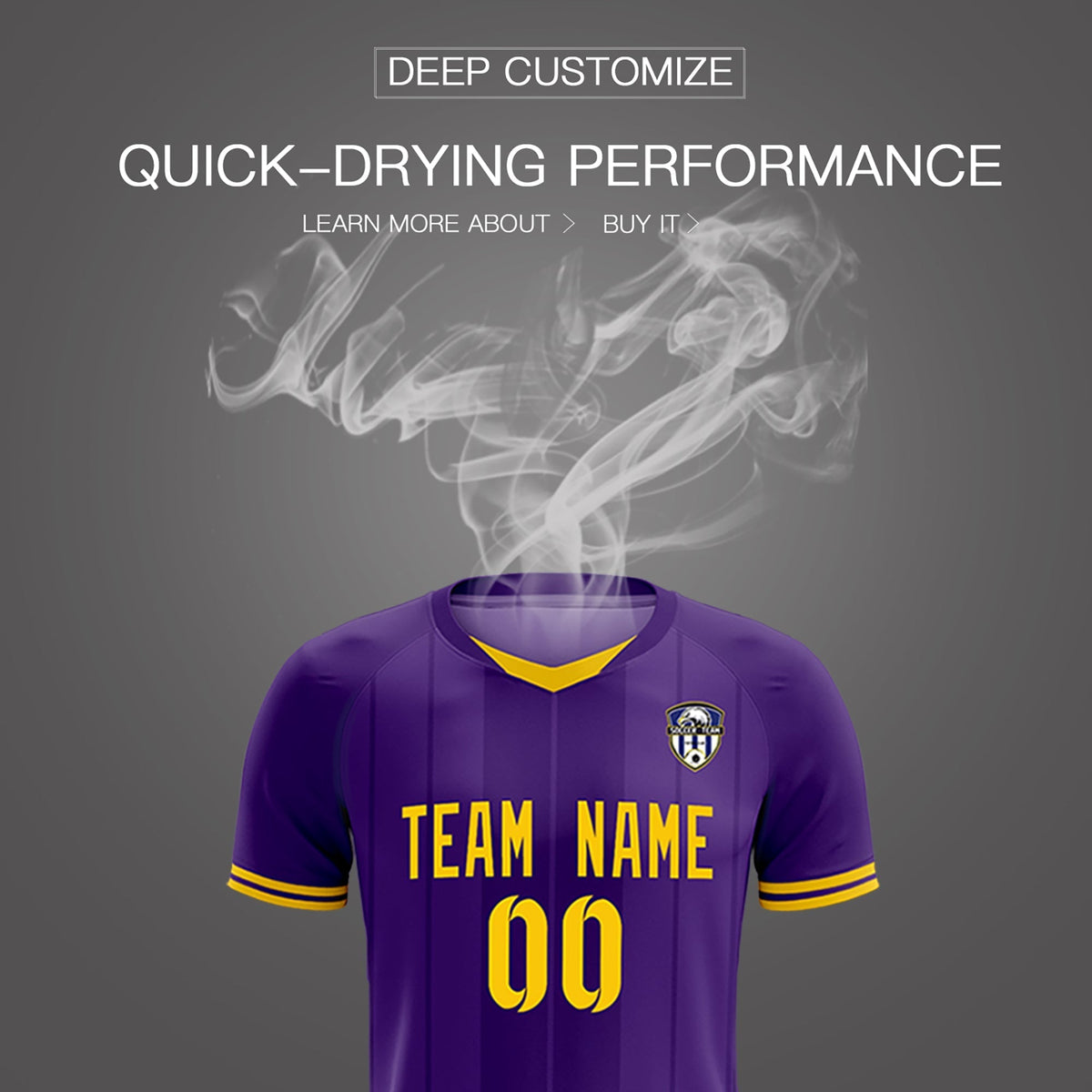 Custom Purple Classic Striped Personalized Soccer Tops/Sets Jersey