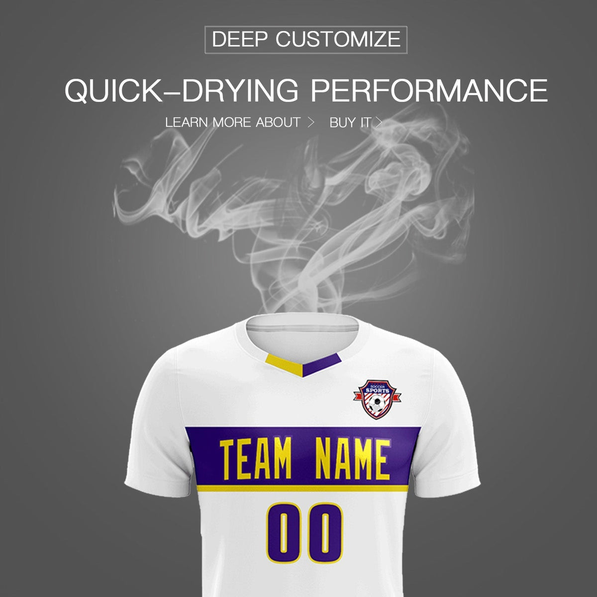 Custom White Classic Sports Sets Soccer Shirt Jersey