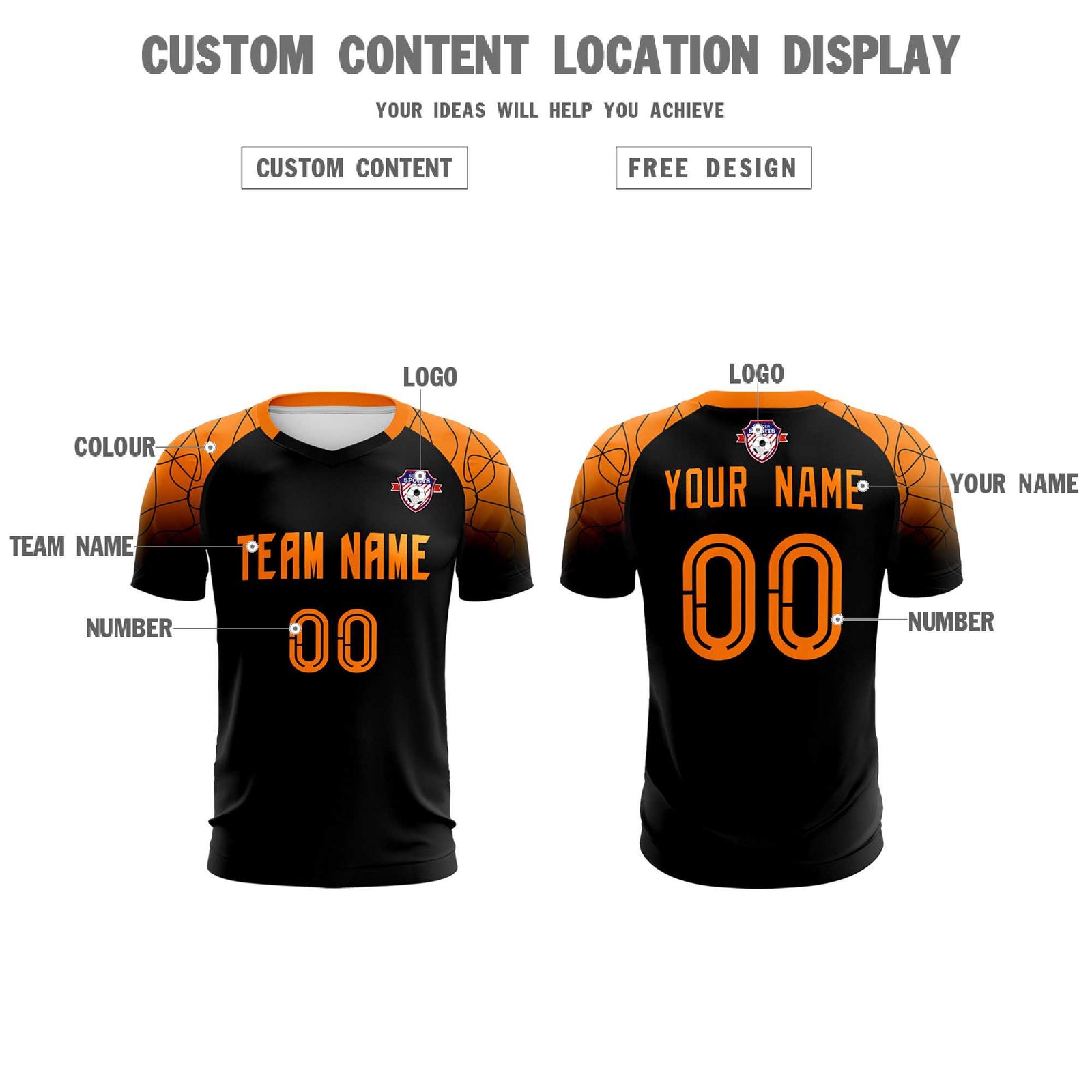 Custom Black Classic Soccer Training Sets Jersey For Adults/Kids