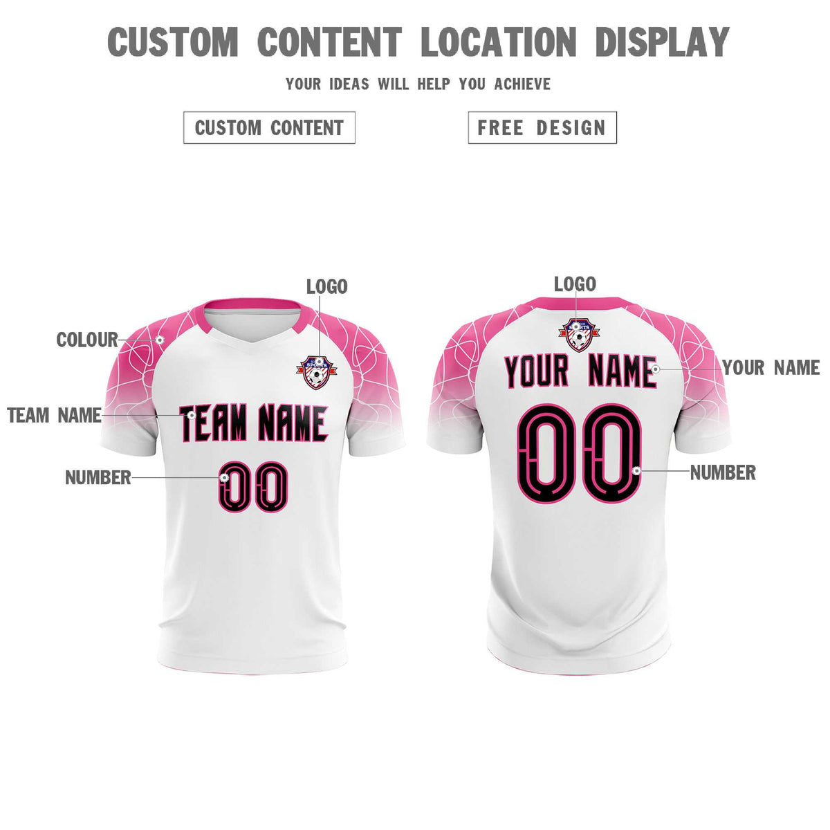 Custom White Classic Soccer Training Sets Jersey For Adults/Kids