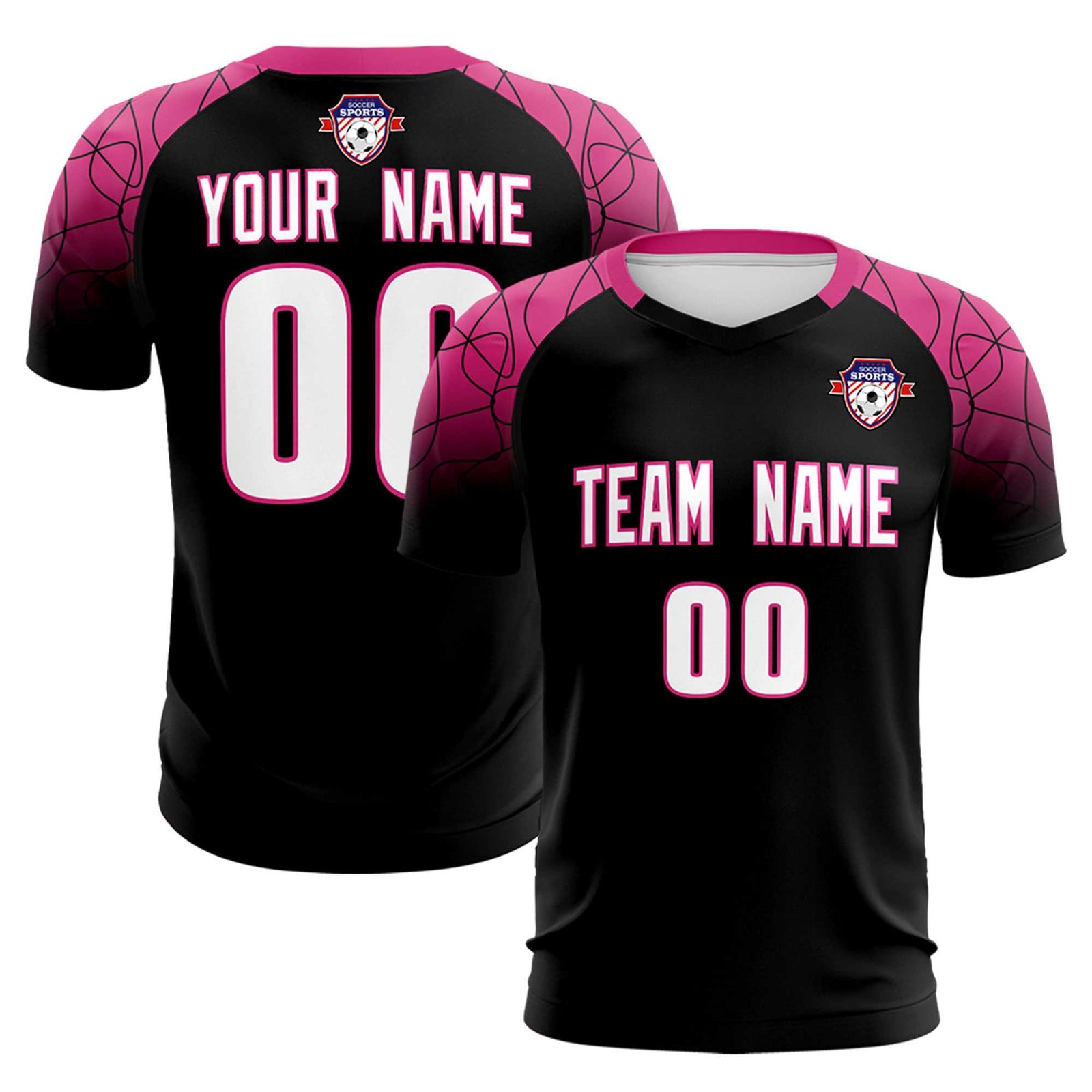 Custom Black Classic Soccer Training Sets Jersey For Adults/Kids