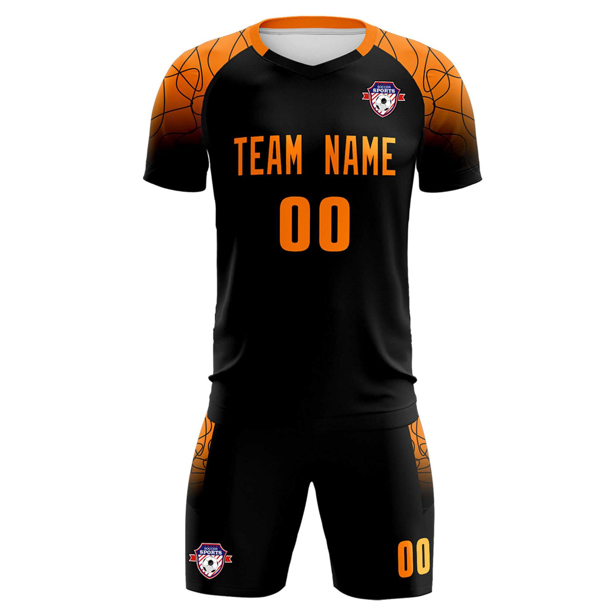 Custom Black Classic Soccer Training Sets Jersey For Adults/Kids