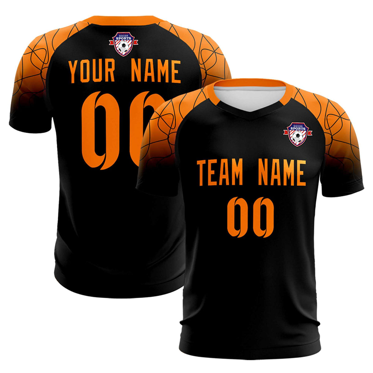 Custom Black Classic Soccer Training Sets Jersey For Adults/Kids