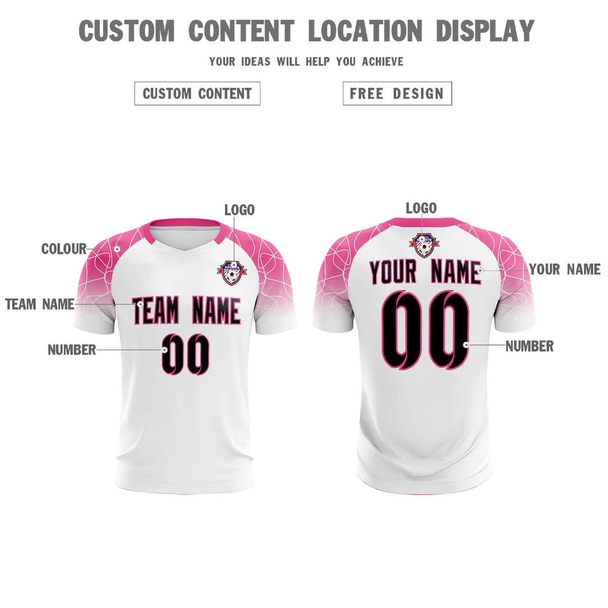 Custom White Classic Soccer Training Sets Jersey For Adults/Kids