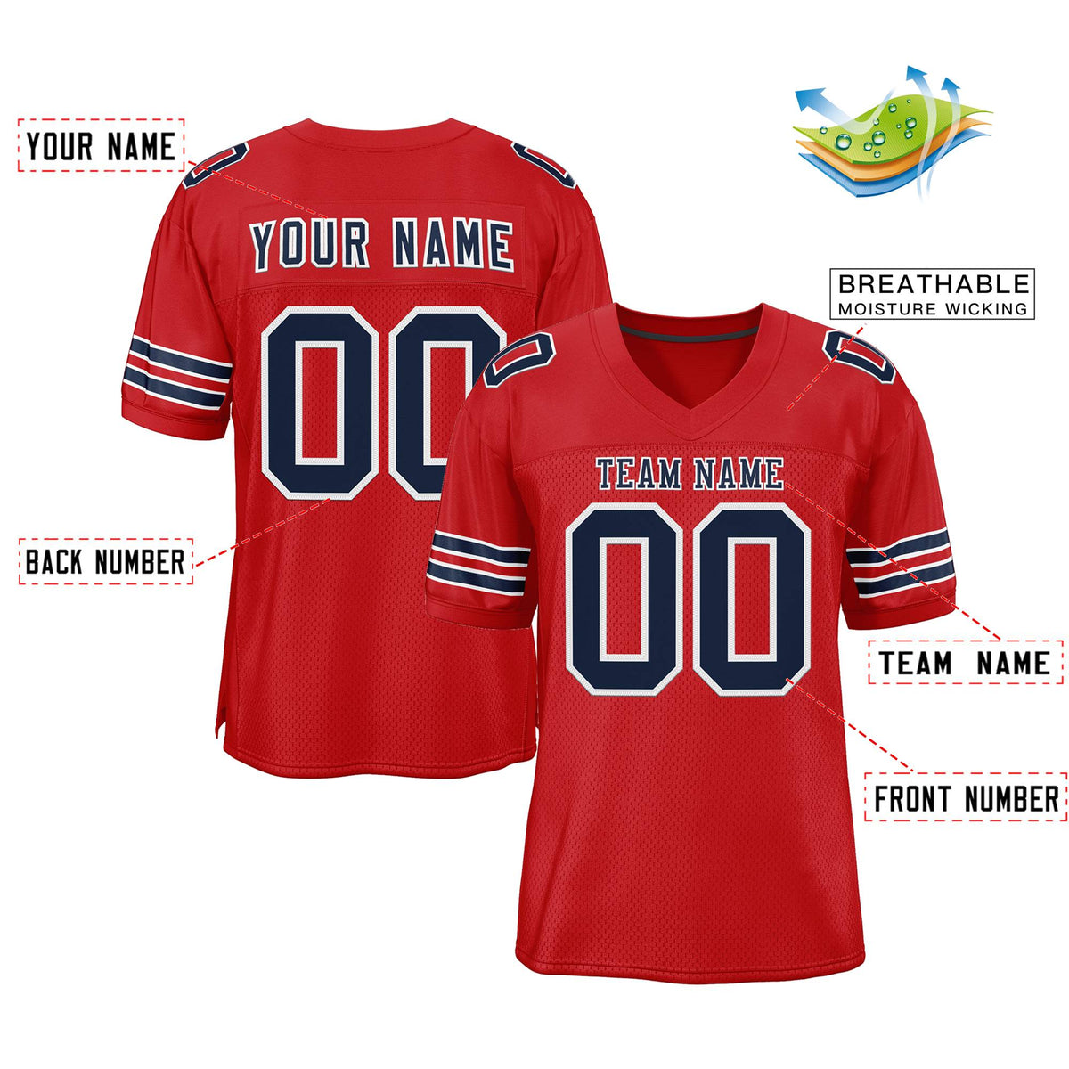 Custom Football Jersey Personalized Stitched/Printed Team Name Number for Men Women Youth