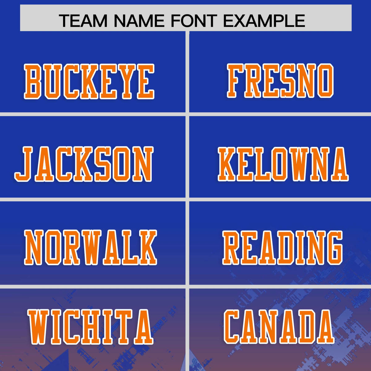 Custom Royal Orange Personalized Star Gradient Flag Football Jersey