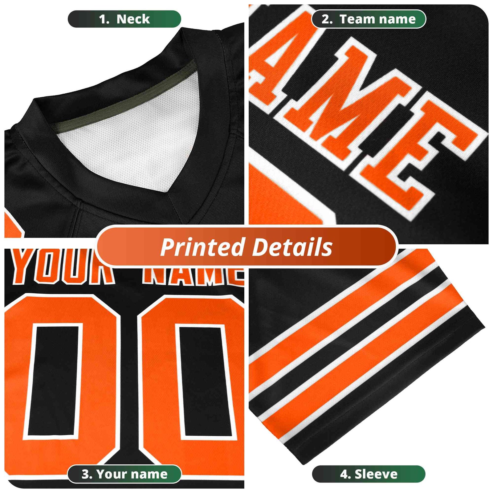 Custom Red Red Personalized Star Gradient Flag Football Jersey