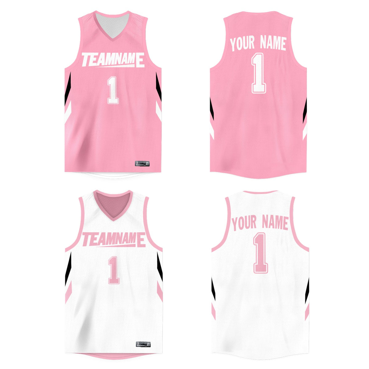 Custom Reversible Mesh Basketball Jersey Personalized Double Side Tops