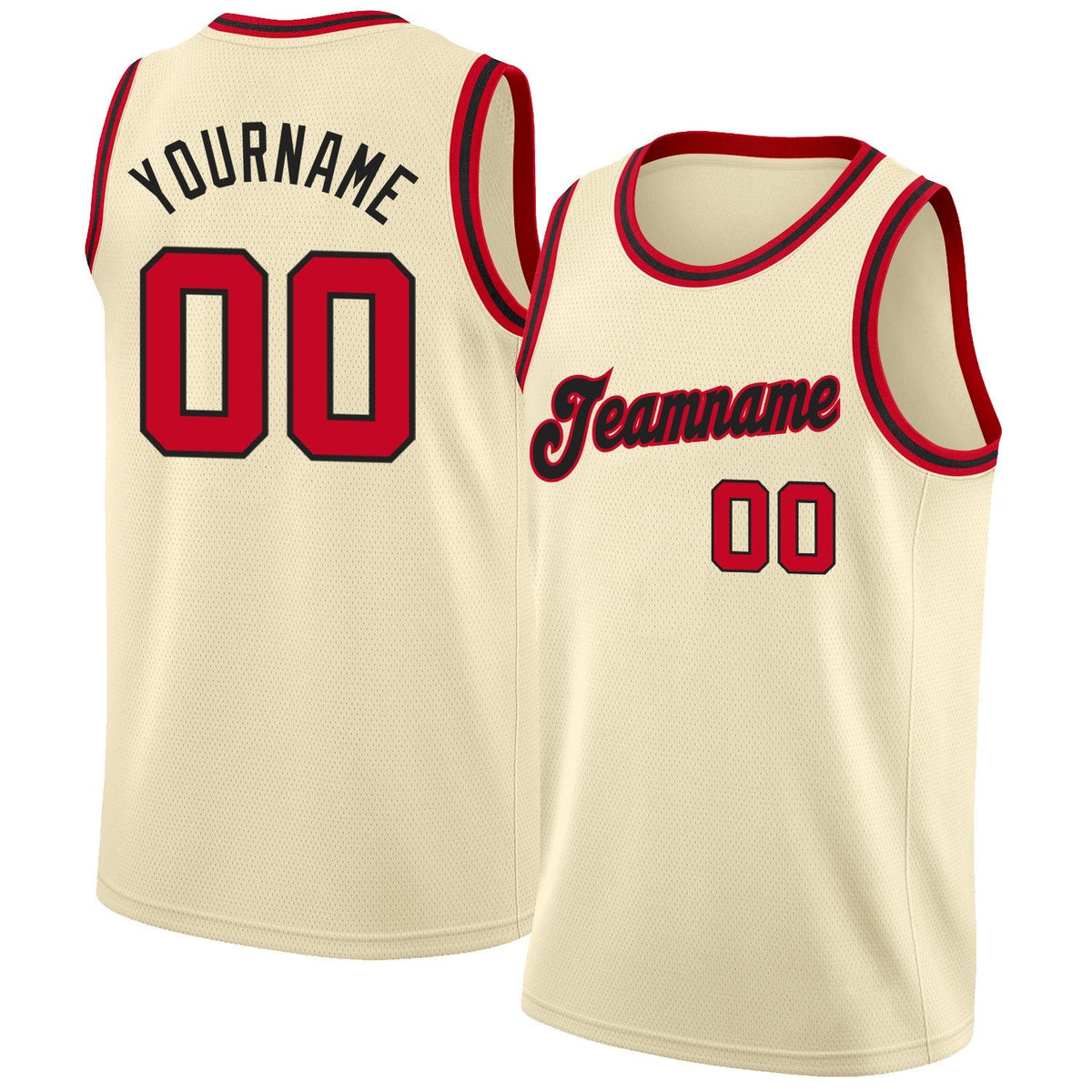 Custom Cream Navy-Gold Classic Tops Athletic Basketball Jersey
